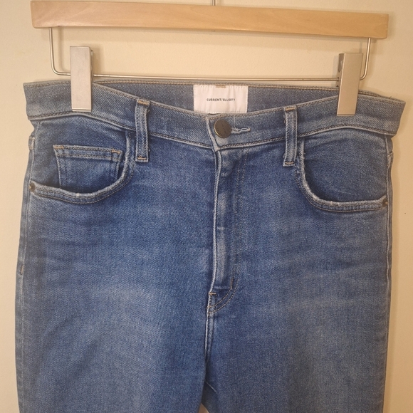 Current/Elliott The Kick High-Rise Cropped Flare Jeans Size 30 - Picture 3 of 9